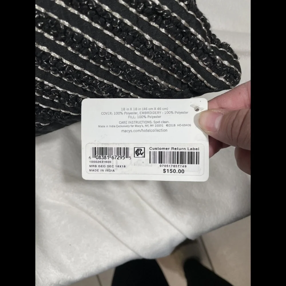 NWT‎ Hotel Collection Marble Geo 18
